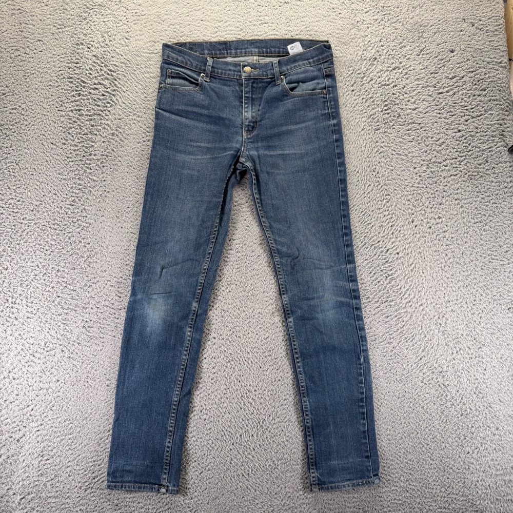 Cheap Monday Jeans Womens 32x30 Blue Skinny Cotton Denim Faded Workwear Travel